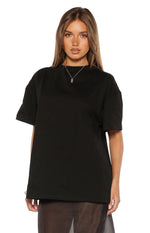 Alba Plain Black Tee