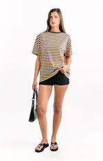 Alba Yellow Stripe Oversized Tee Image