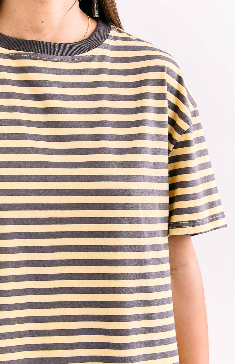 Alba Yellow Stripe Oversized Tee Image