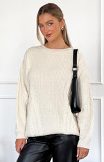 Alex Cream Oversized Sweater Image