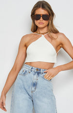 Aleya Crochet Top White Image