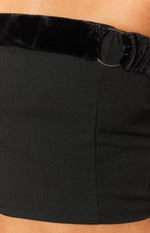 Alistair Black Strapless Belt Top
