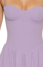 Almost Yours Lilac Crepe Maxi Dress
