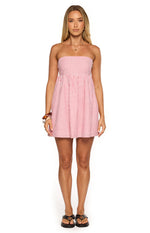 Anderson Red Stripe Strapless Mini Dress Image