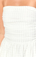 Andy White Strapless Mini Dress