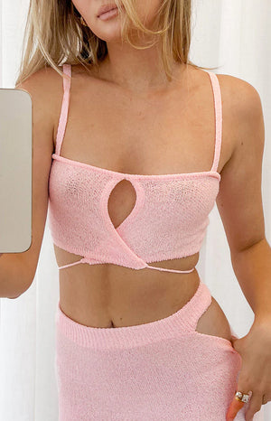 Annabella Pink Crop Top
