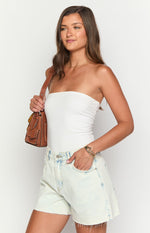 Annette Acid Wash Denim Shorts Image