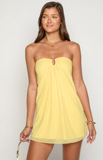 Antoine Yellow Strapless Mini Dress Image