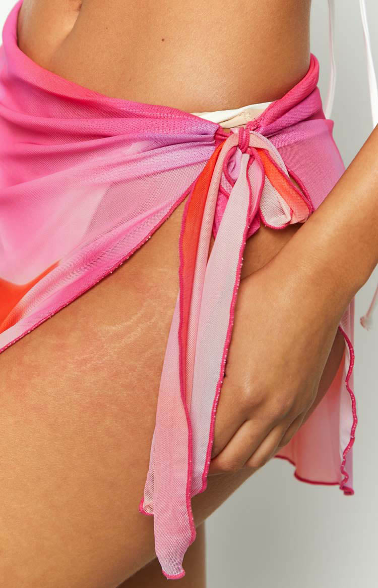 Arlette Pink Print Sarong Image