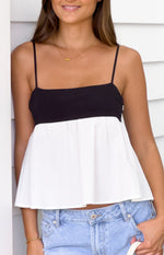 Ashka White Contrast Top Image