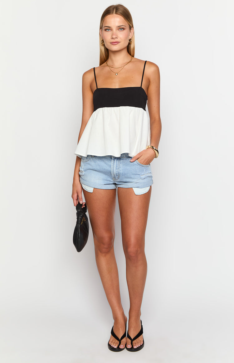 Ashka White Contrast Top Image