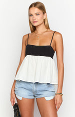 Ashka White Contrast Top Image