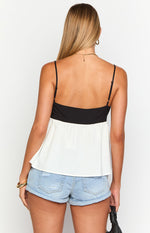 Ashka White Contrast Top Image