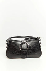 Bowie Black PU Shoulder Bag