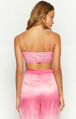 Bailee Pink Ombre Crop Top Image