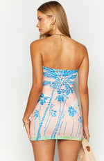 Bali Ville Crede Palm Print Mini Dress