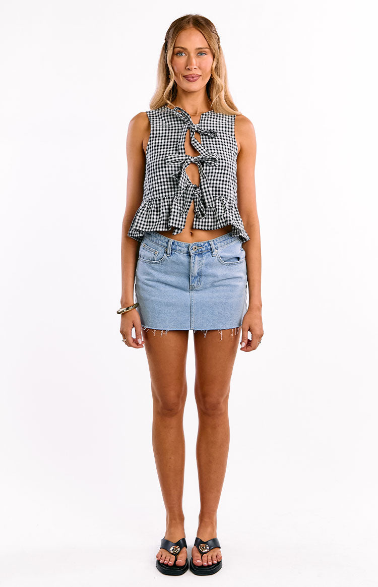 Baxter Black Gingham Top Image