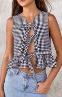Baxter Black Gingham Top