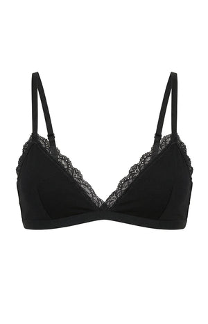 Beatrice Black Jersey Bralette