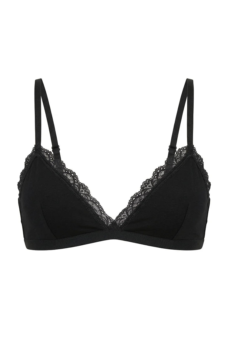 Beatrice Black Jersey Bralette