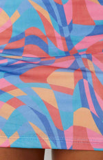 Becker Multi Printed Mesh Mini Skirt Image