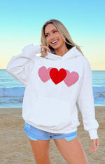 Beginning White And Red Heart Hoodie Image