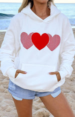 Beginning White And Red Heart Hoodie Image
