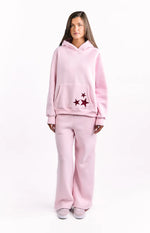 Beginning Pink Burgundy Star Hoodie
