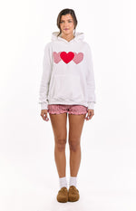 Beginning White And Red Heart Hoodie Image