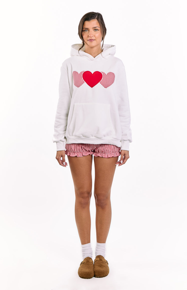 Beginning White And Red Heart Hoodie Image