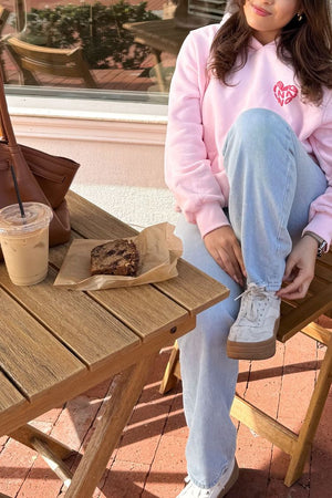 Beginning Pink Lovey Bubble Hoodie