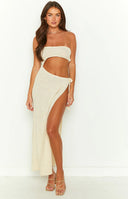 Kenza Beige Maxi Dress