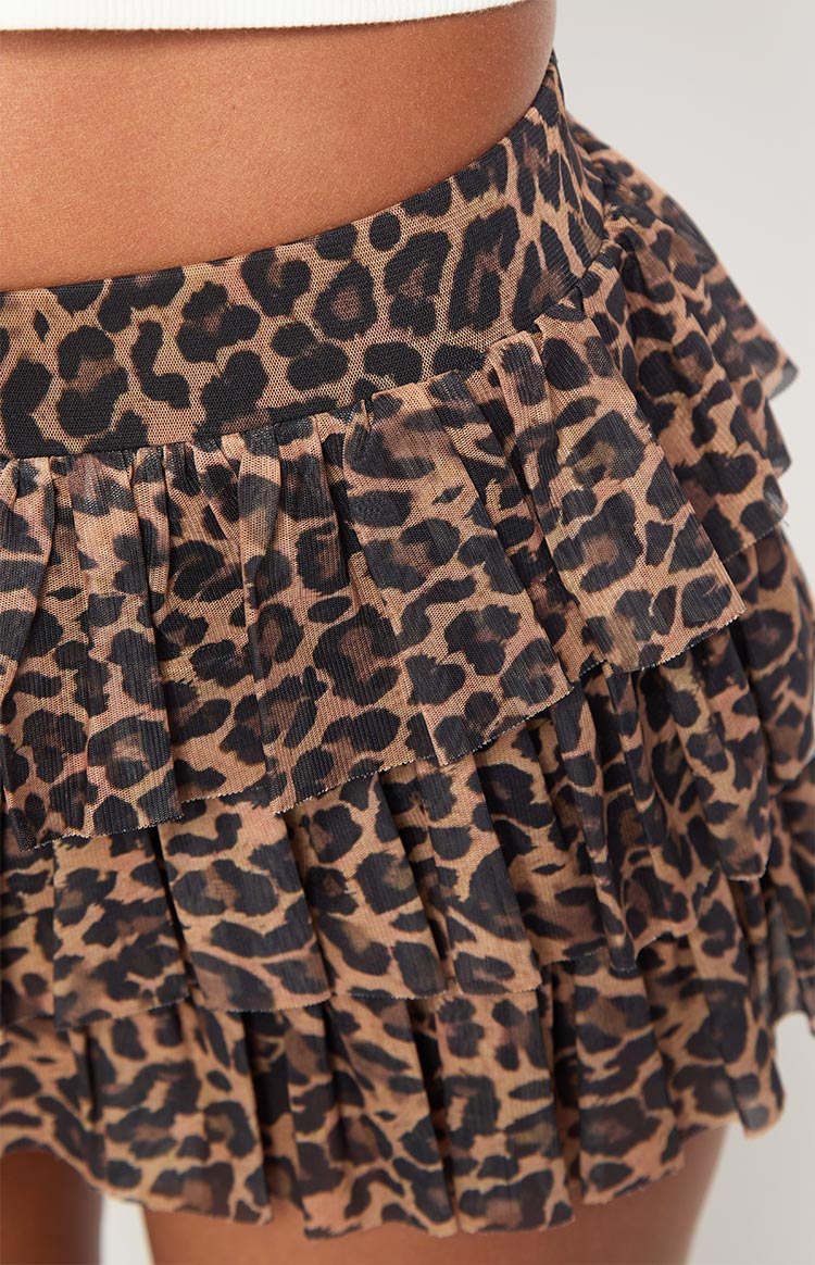 Belle Leopard Ruffle Shorts Image