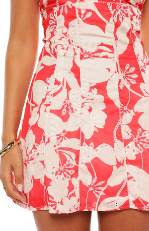 Bellie Red Floral Mini Dress