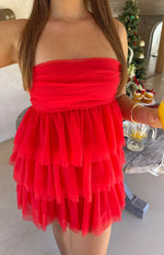 Birthday Girl Red Mini Party Dress