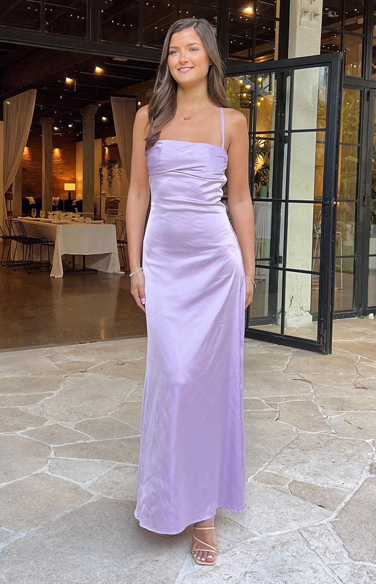 long lilac satin dress Blaise Maxi truly fit for a Magnolia Place Plus Size Size:36 - READY TO SHIP ProductID: 109809