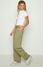 Blaise Khaki Parachute Pants Image