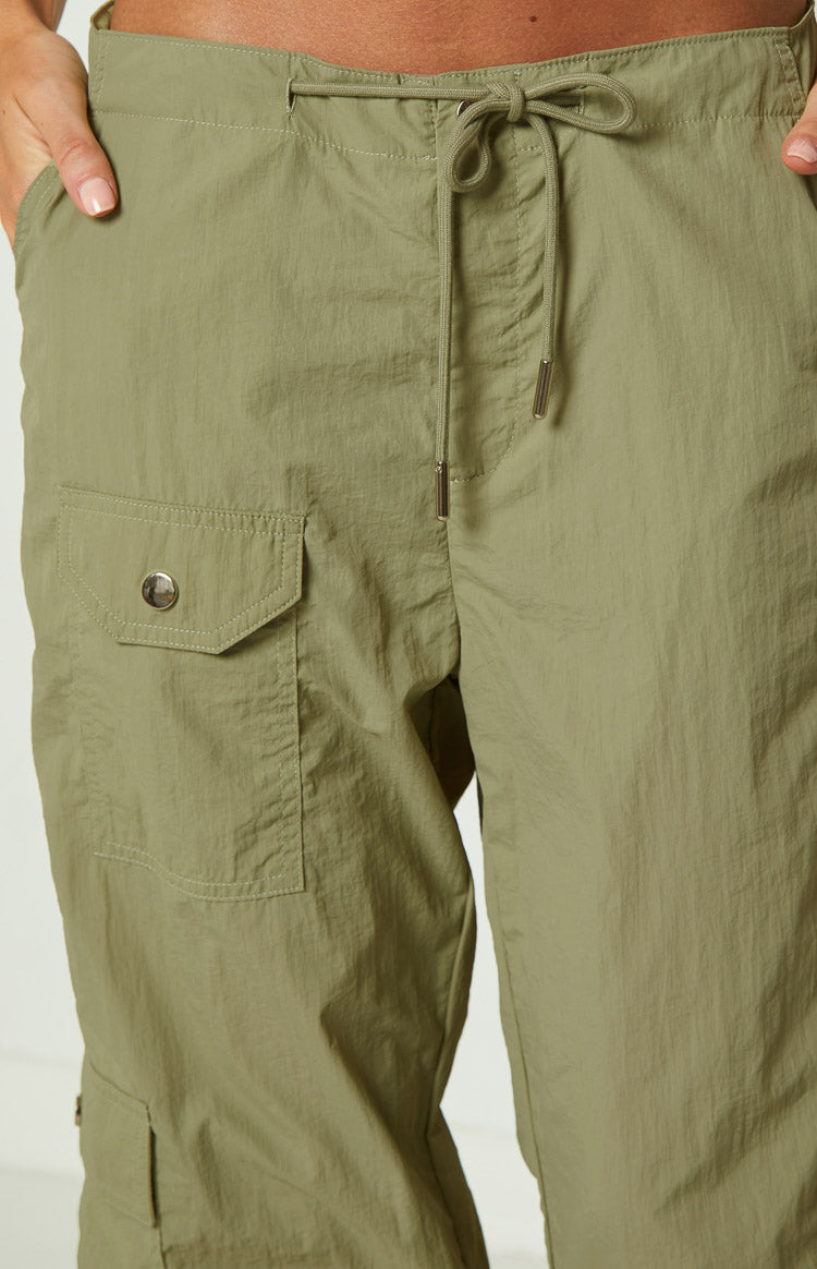 Blaise Khaki Parachute Pants Image