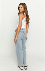 Blue Blaze Mid Wash Denim Cut Out Jeans Image