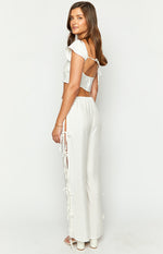 Bridget White Side Tie Pants Image