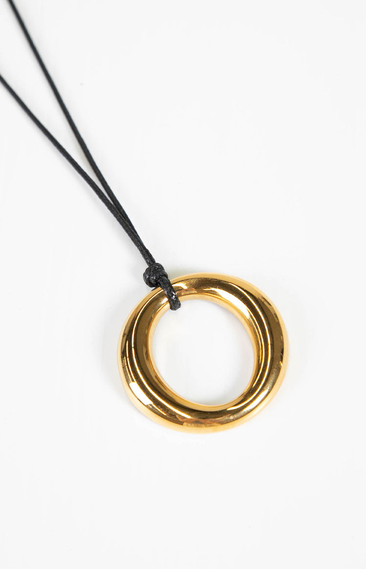 Brinley Gold and Black Pendant Necklace Image