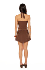 Briony Brown Polka Dot Mini Skirt Image