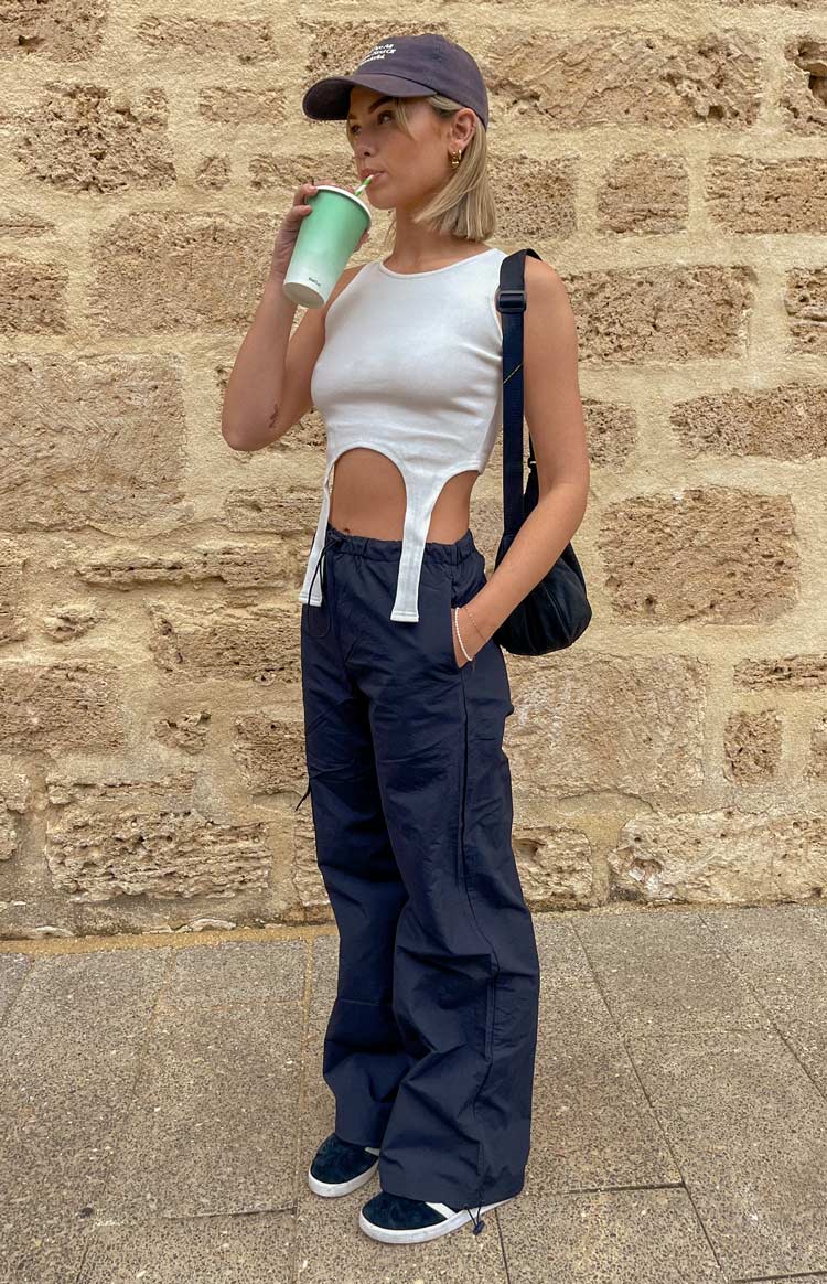 Dark blue cargo pants sale