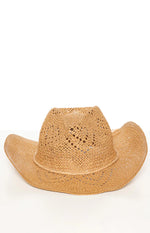 Byrne Tan Straw Western Hat