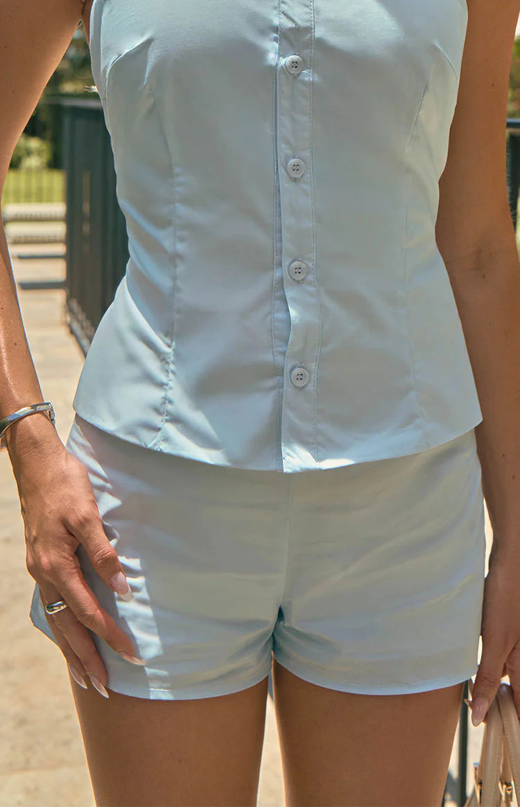 Caelan Blue Woven Shorts