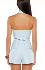 Caelan Blue Woven Shorts