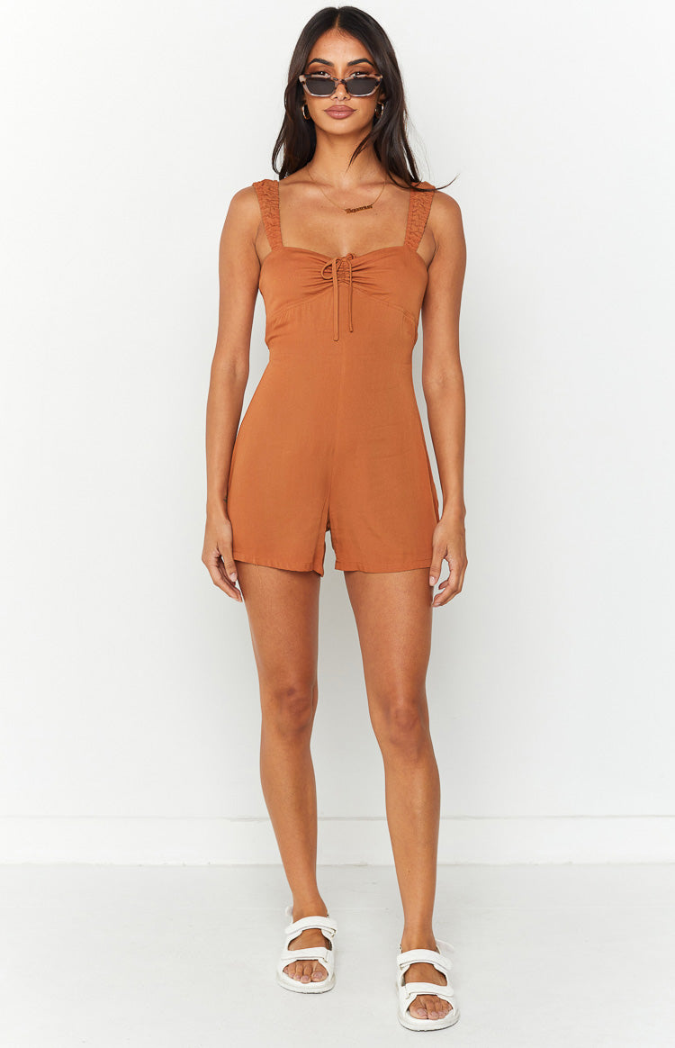 Calla Brown Utility Playsuit Image