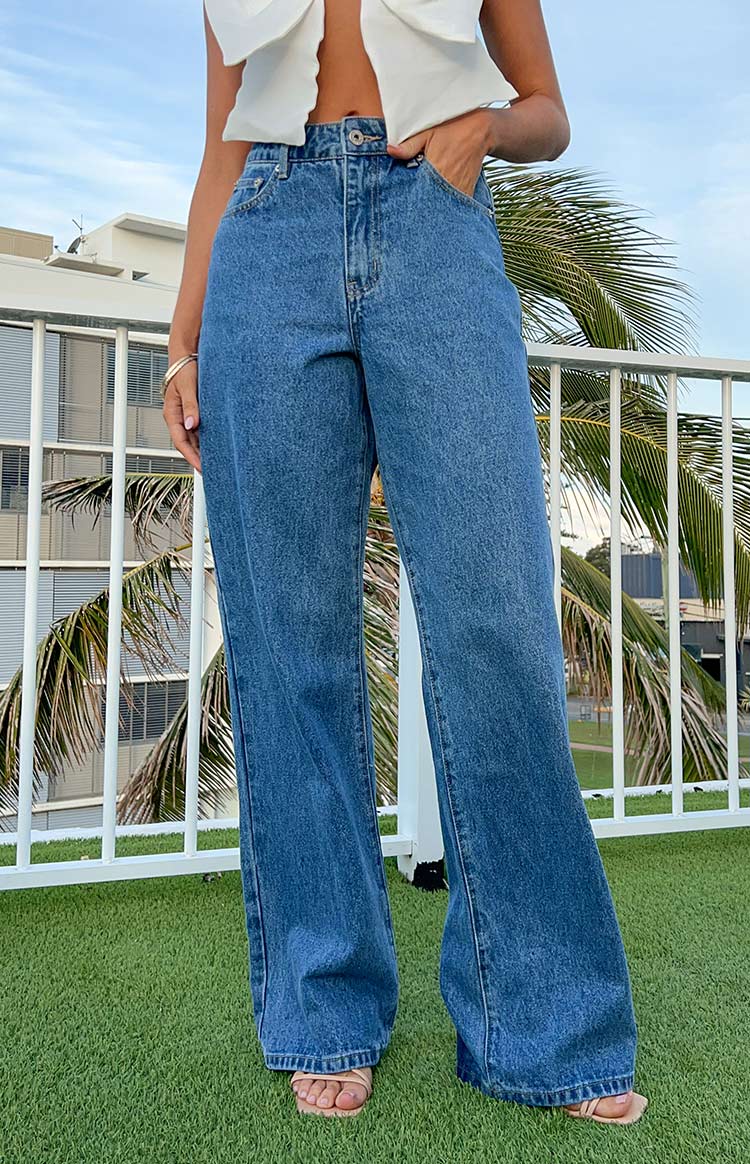 Calliope Mid Wash Mid Rise Slouchy Jeans