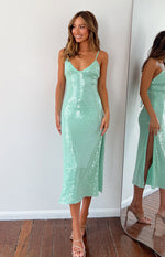 Caught Out Green Midi Dress Image