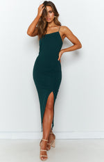 Cecilia Bodycon Midi Dress Emerald Image